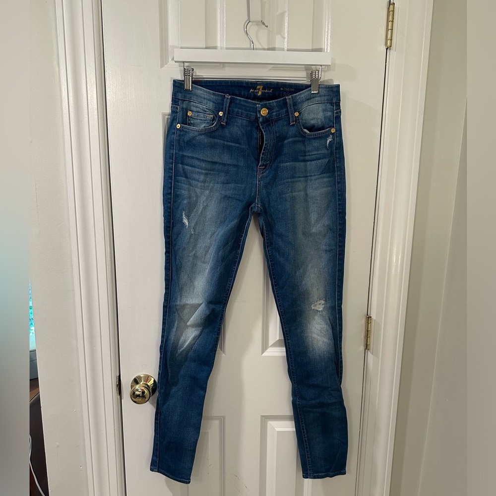 Seven for all mankind midrise skinny jeans size 30